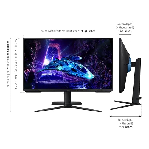 Samsung 27-Inch Odyssey G3 (G30D) Series FHD Gaming Monitor, 1ms, 180Hz, AMD FreeSync, Adjustable Stand, Black Equalizer, Virtual Aim Point, Eye Saver Mode, Flicker-Free, LS27DG302ENXZA