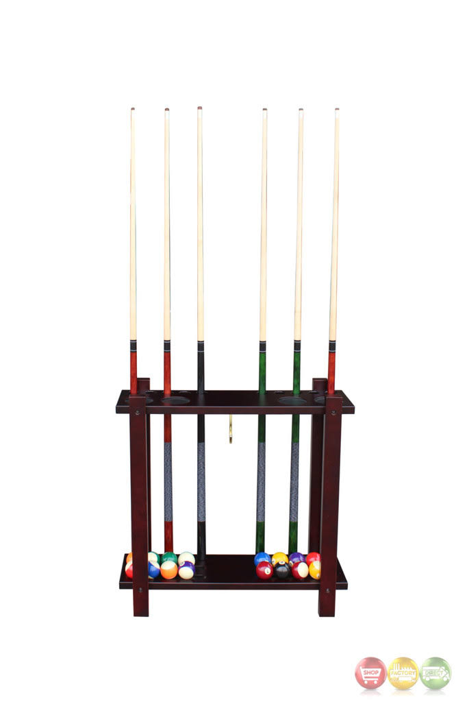 Carmelli NG2565W Deluxe Floor Cue Rack - Walnut Finish