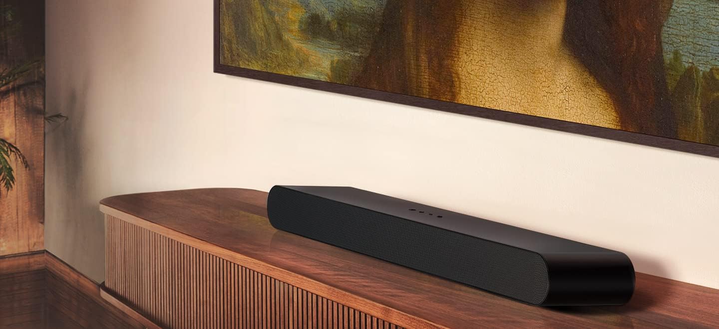 Samsung HW-S50B/ZA 3.0ch All-in-One Soundbar w/Dolby 5.1, DTS Virtual:X, Q Symphony, Built in Center Speaker, Adaptive Sound Lite, Bluetooth Multi Connection, 2022 (Renewed)