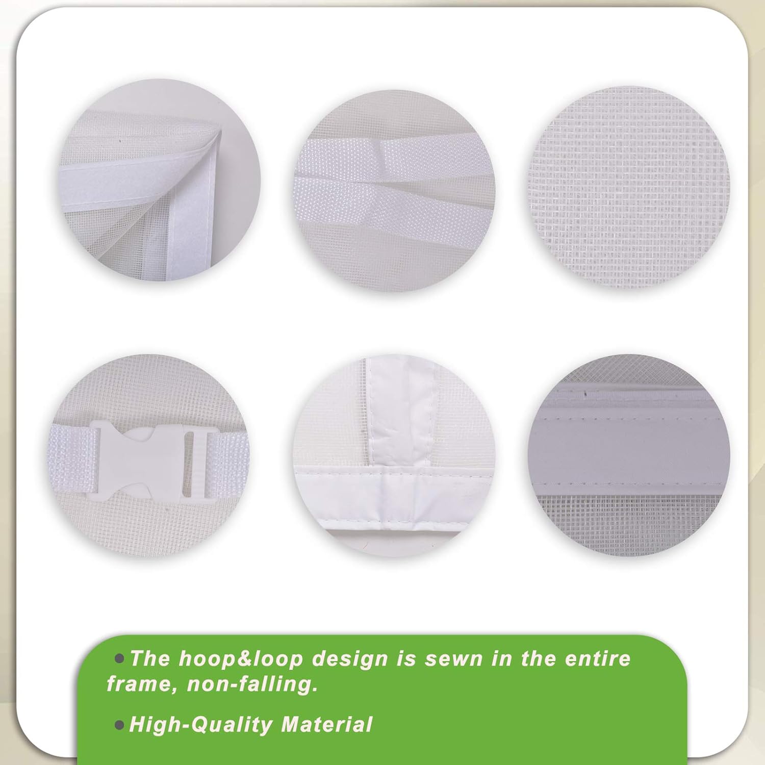 Garage Screen Doors for 2 Car Garage - 16x7Ft White Color Magnetic Closure Heavy Duty Weighted Bottom Screen Net Self Sealing Fiberglass Mesh - Easy Assembly & Pass-Through for Your Family Pack of 2