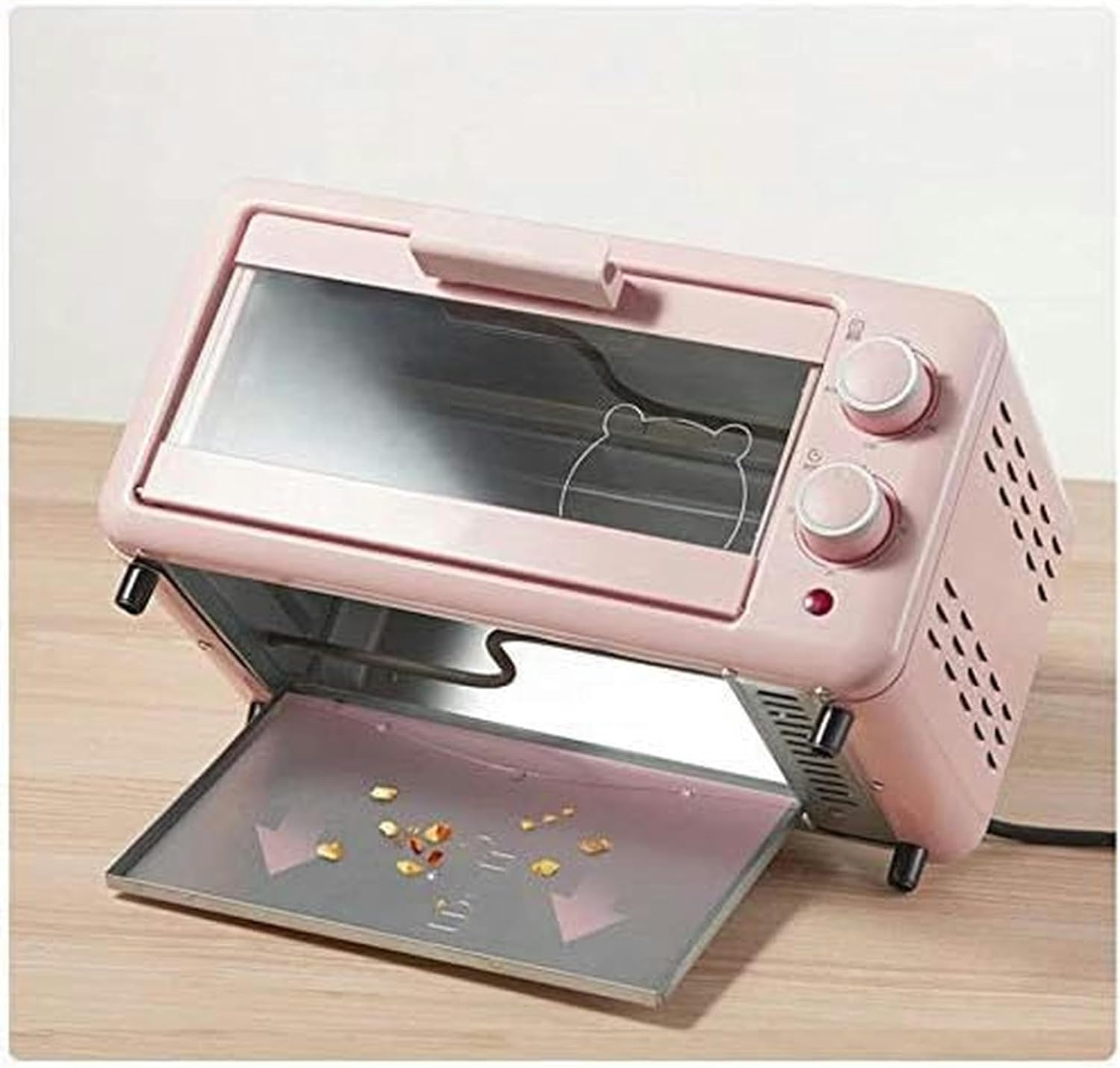 MINI ELECTRIC OVEN - Pink Expansion 11l2 Layers Small Small Galvanized Leaf Multifunction Leaf, 38.1x28.8x20.9cm Toaster