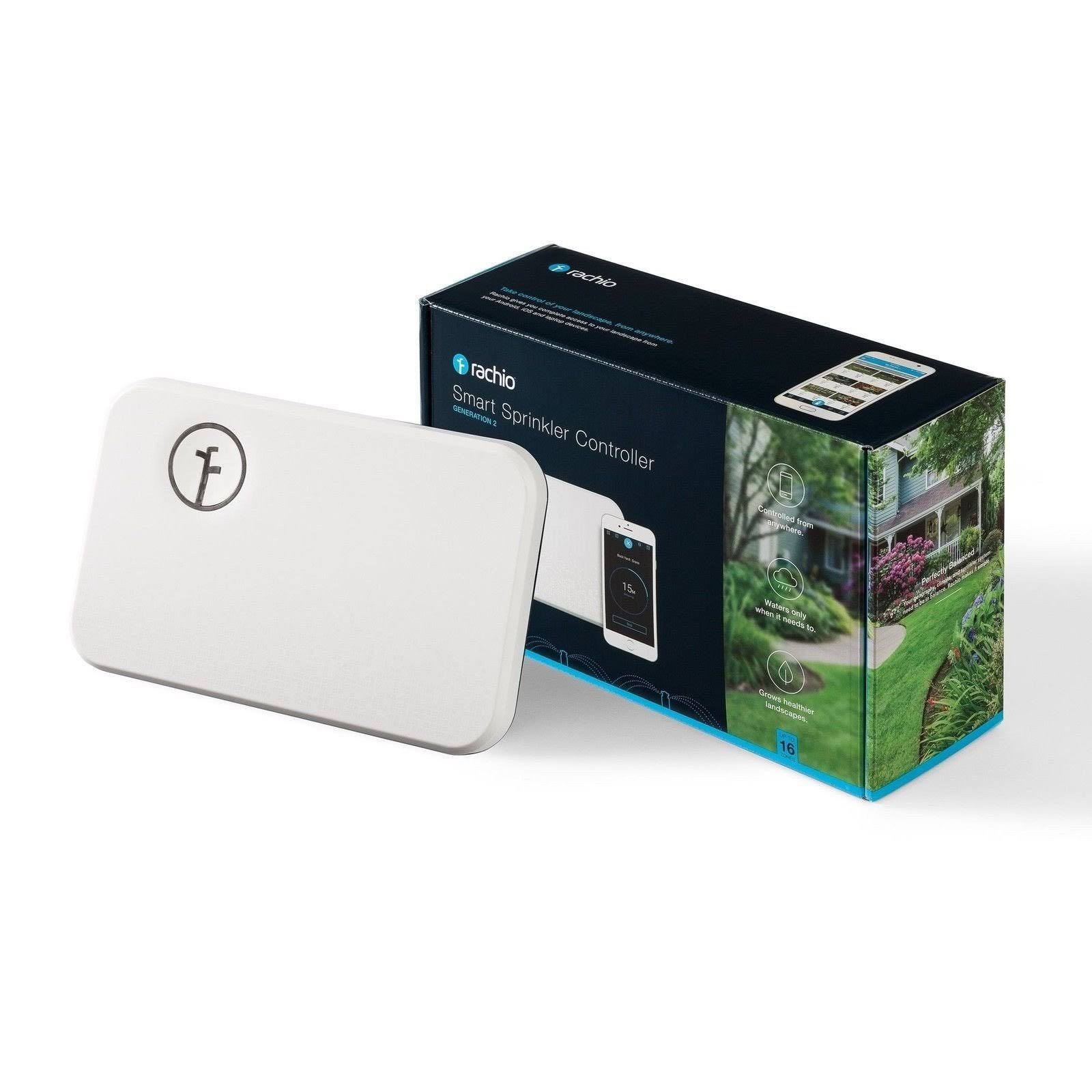 Rachio Smart Sprinkler Controller, 16 Zone 2nd Generation, Works with Amazon Alexa, White