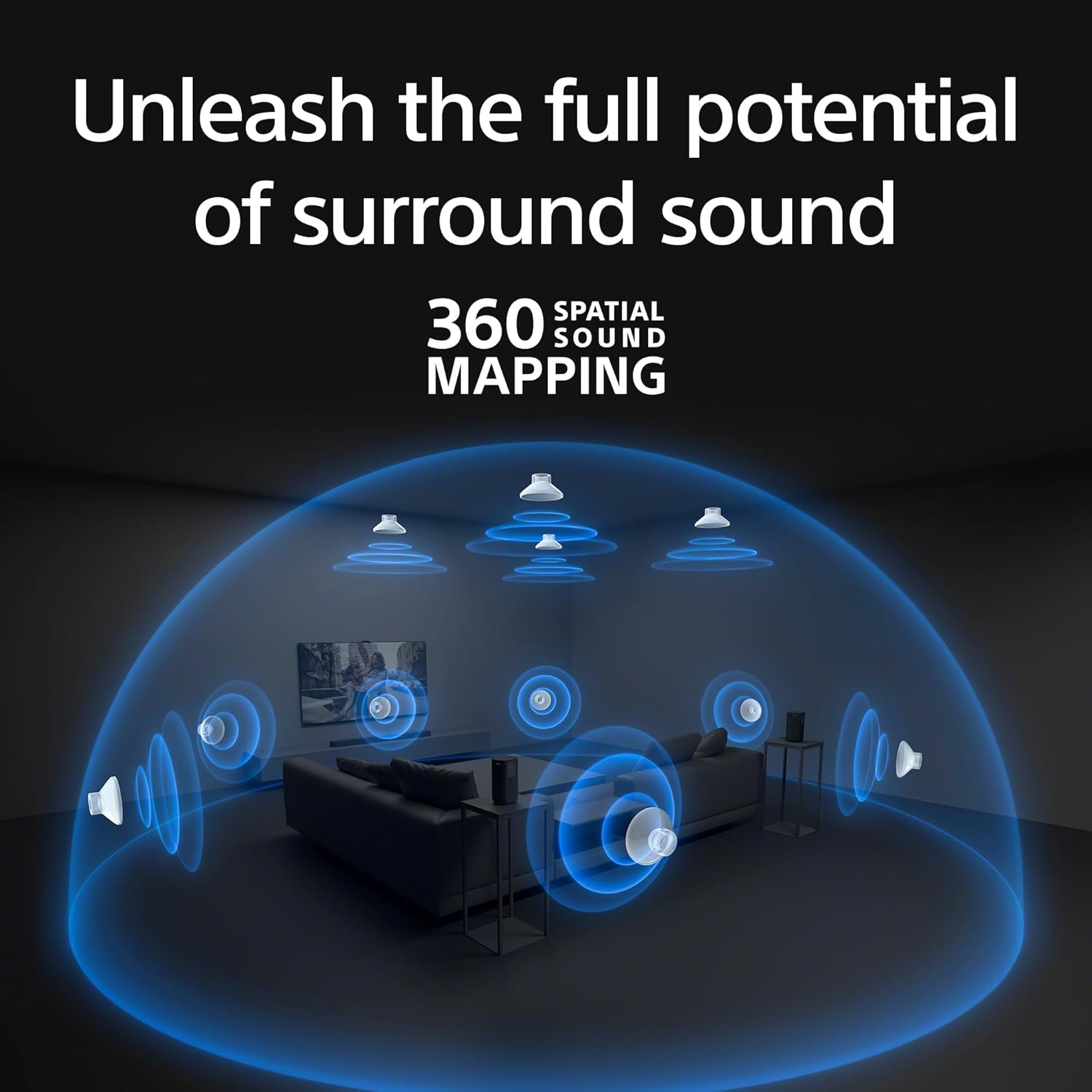 Sony BRAVIA Theater Bar 9 Sound Bar Surround Sound Home Theater with 13 Speakers, Dolby Atmos/DTS:X, 360 Spatial Sound Mapping, HDMI 2.1 and Supports Spotify Connect/Apple AirPlay (HT-A9000)