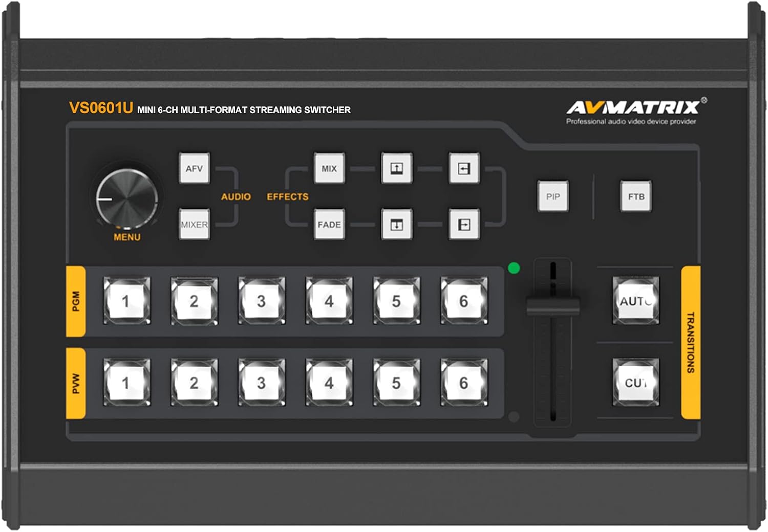 AVMATRIX VS0601U 4 x SDI Inputs Multi Format Video Mixer Switcher USB Output Real Time Live Streaming Multi Camera Production (VS0601U)