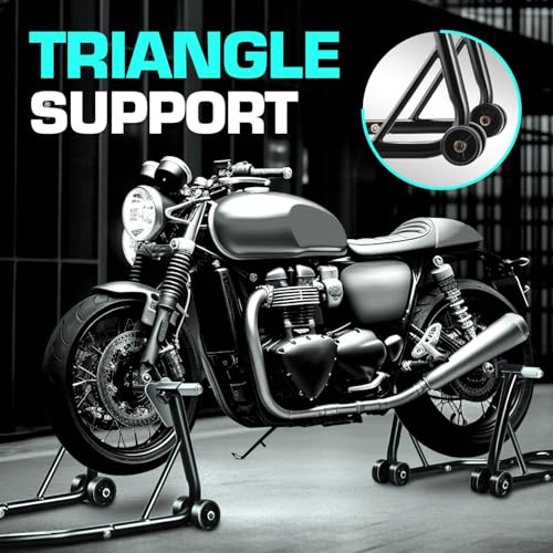 DNA MOTORING Motorcycle Lift Table 1000lbs Capacity Motorcycle Support Stand L 86.2in x W 22in Motorcycle Lift Jack Lifting Range 7.2-30.3in Black TOOLS-00780