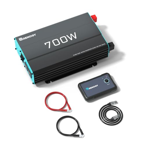 Renogy Inverter PUH, 3000W Pure Sine Wave Power Inverter with UPS Transfer Switch & Bluetooth, 12V DC to 120V AC Converter for RV, Truck, Home,Camping - 6000W Surge Power, Remote Monitoring