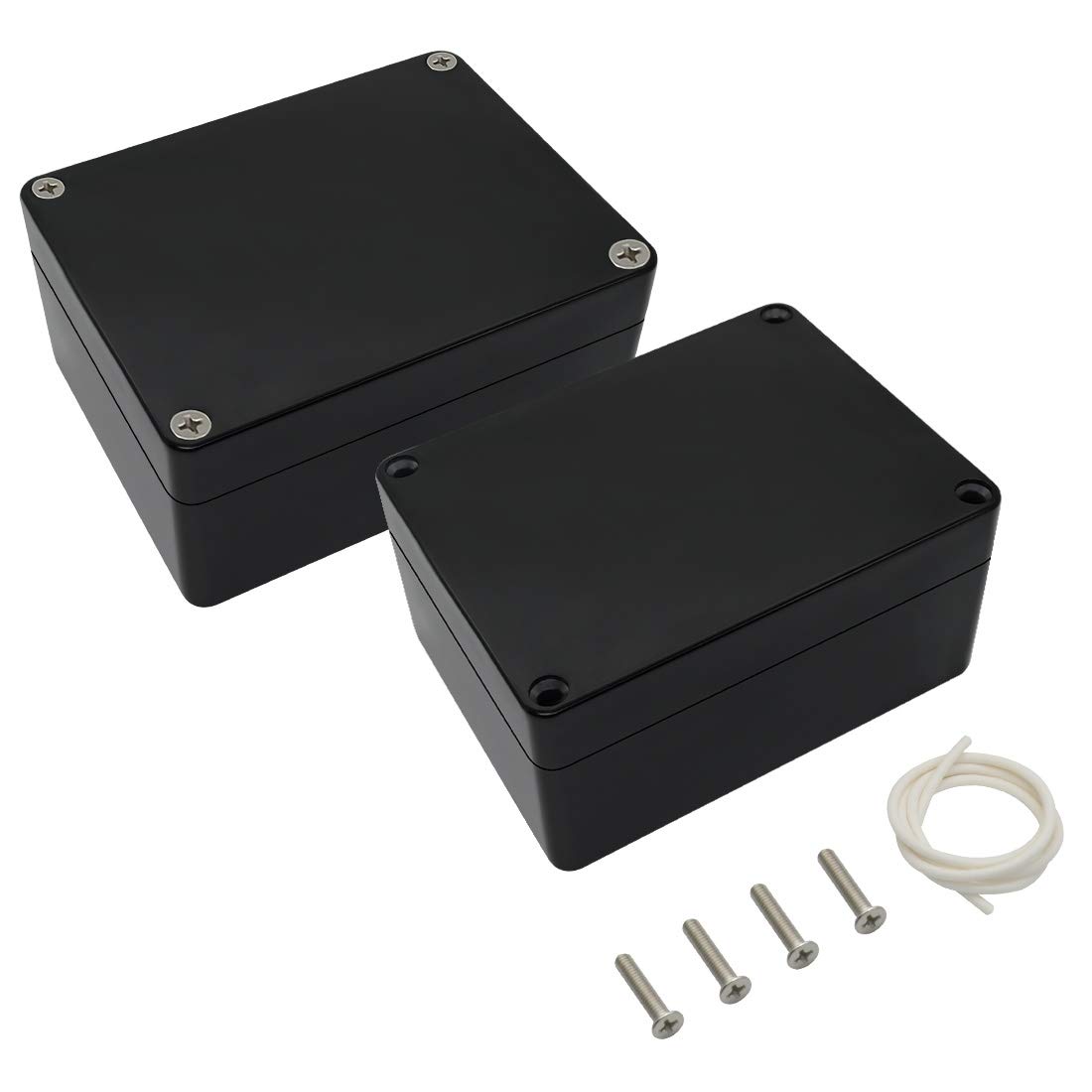 LeMotech ABS Plastic Electrical Project Case Power Junction Box, Project Box Black 10.4" x 7.2" x 3.7" (263 x 182 x 95 mm)(Pack of 1)