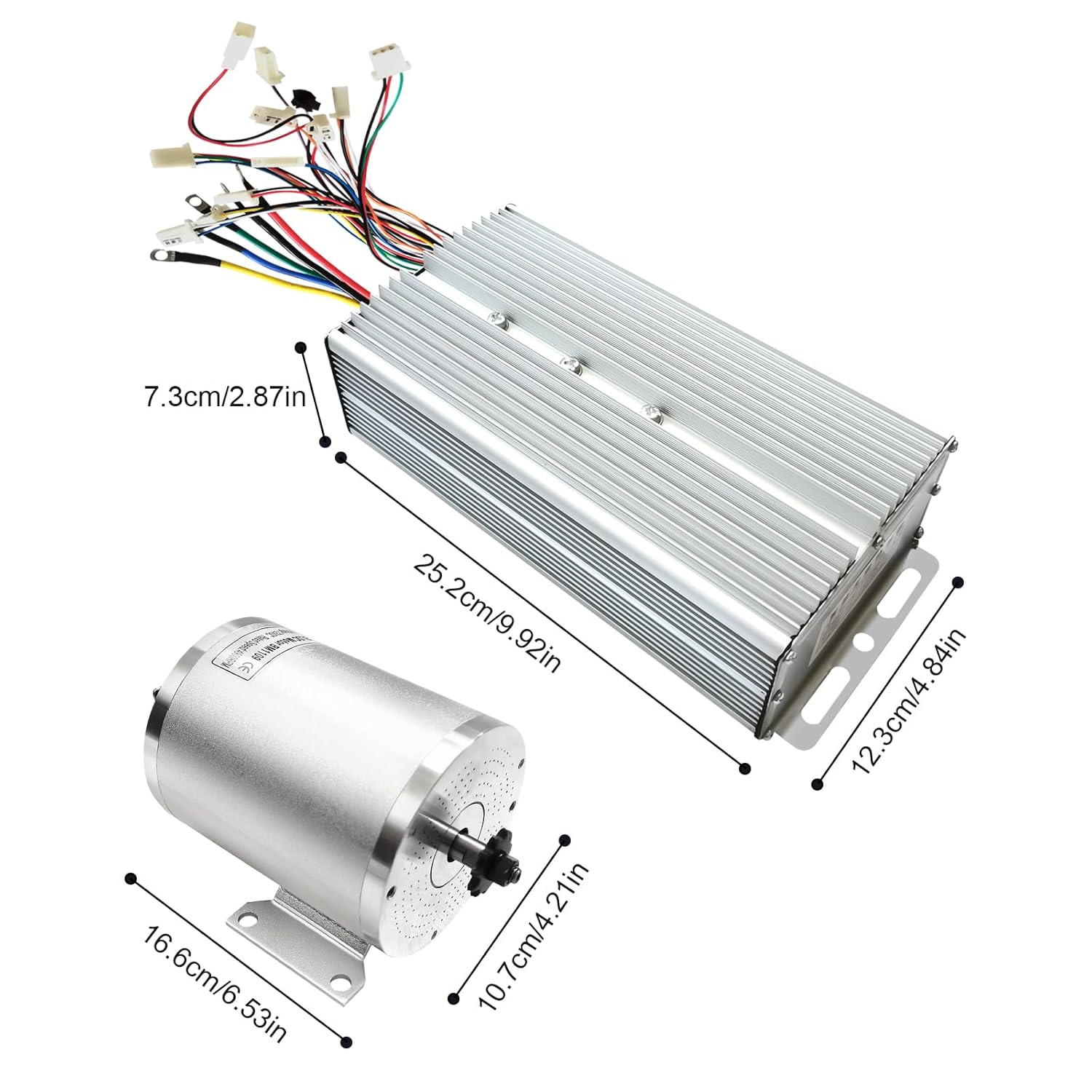 72V 3000W DC Brushless Electric Motor, High-Speed BLDC Brushless Motor with Controller Go Kart Brushless Motor for Electric Scooter E Bike Motorcycle Engine