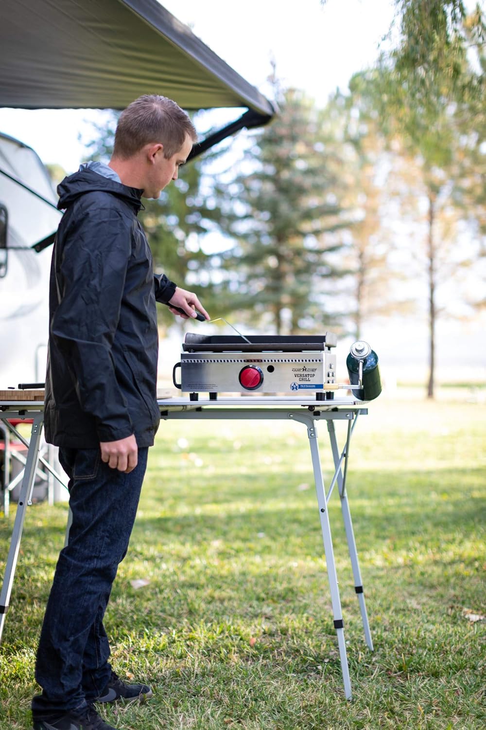 Camp Chef Versatop Portable Flat Top Grill 250 and Griddle (FTG250) - Compatible 14 Accessories