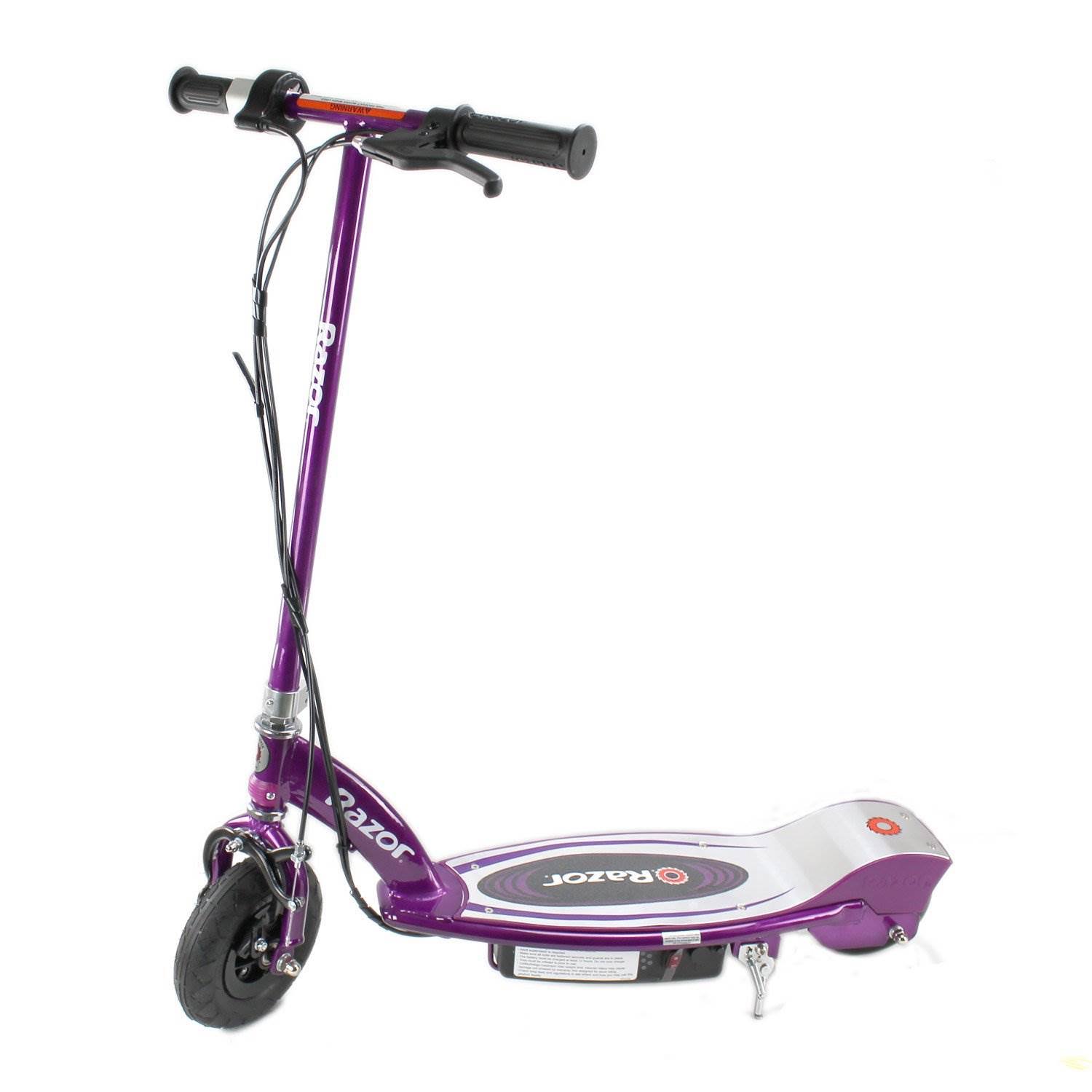 Razor E100 Motorized Rechargeable Electric Powered Kids Scooter, Purple (2 Pack)