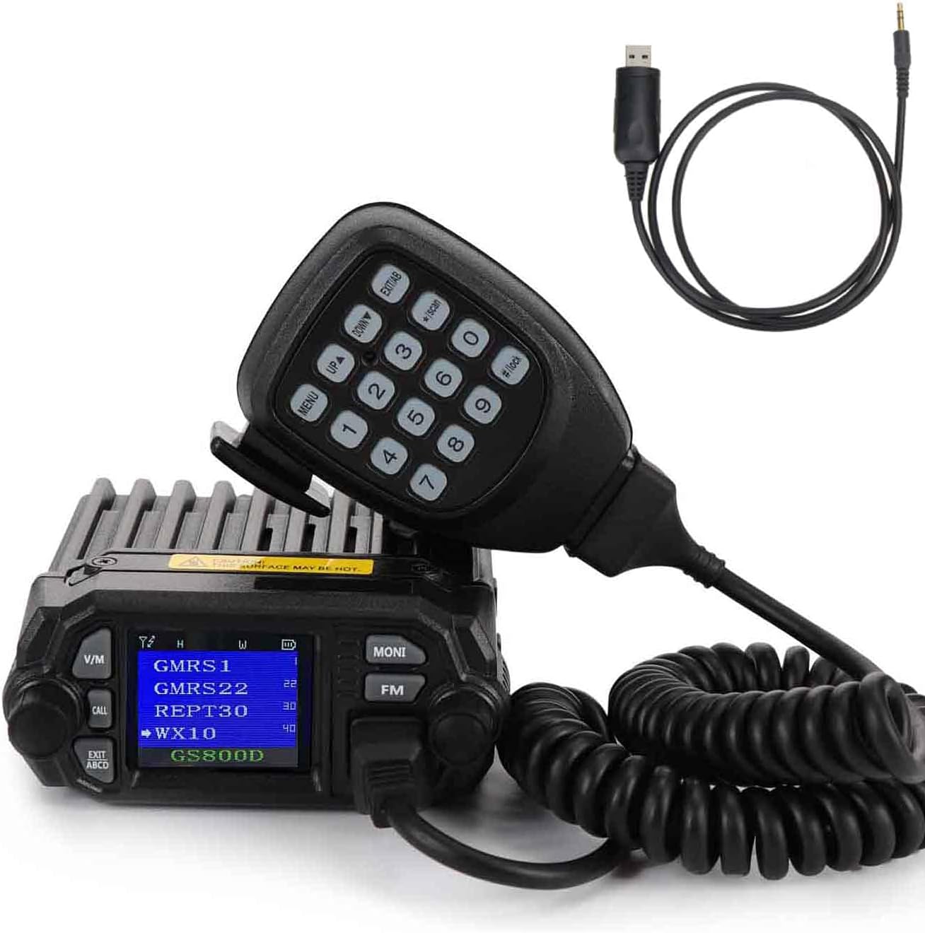 GMRS Mobile Radio 20 Watt QYT GS800D GMRS Repeater Channels Two-Way Radio Dual Band Scanning Receiver VHF136-174 / UHF 400-470mhz, NOAA Weather Long Range Walkie Talkie