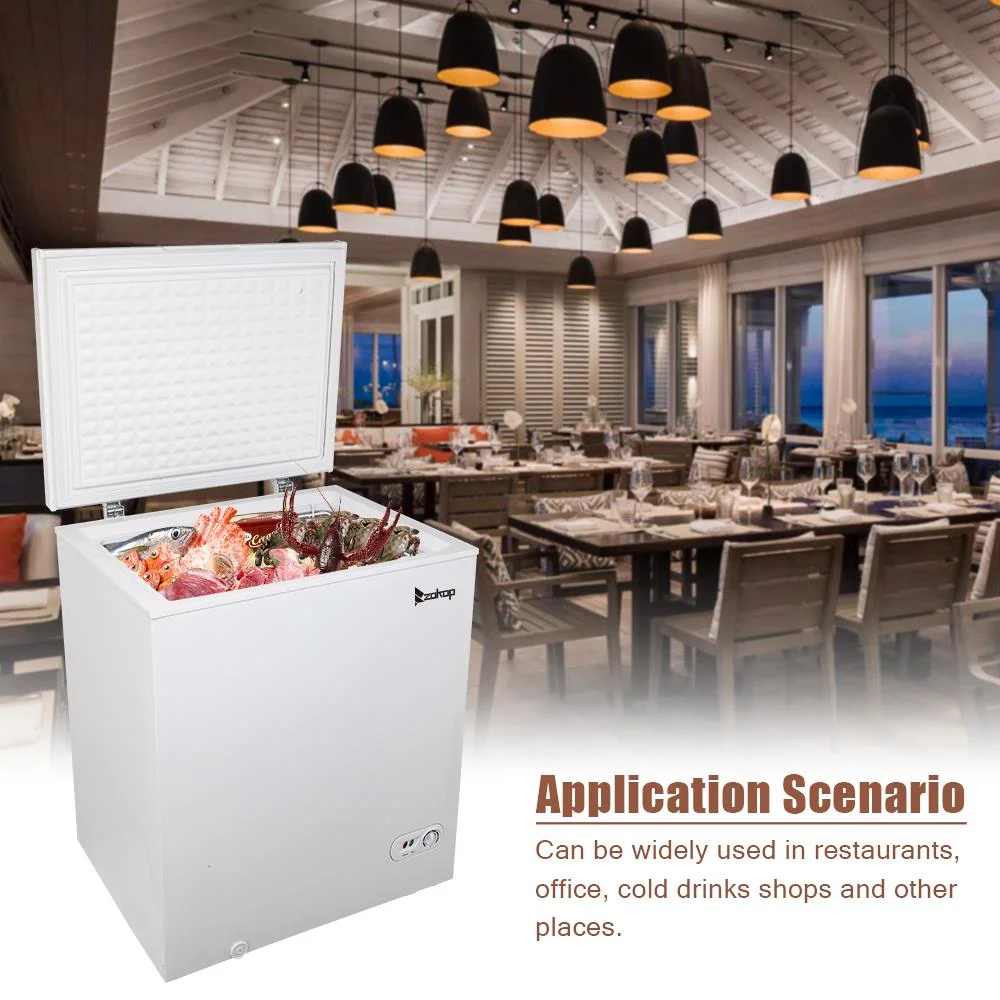 SamyoHome 5.0 Cu.ft Single Door Chest Freezer, White