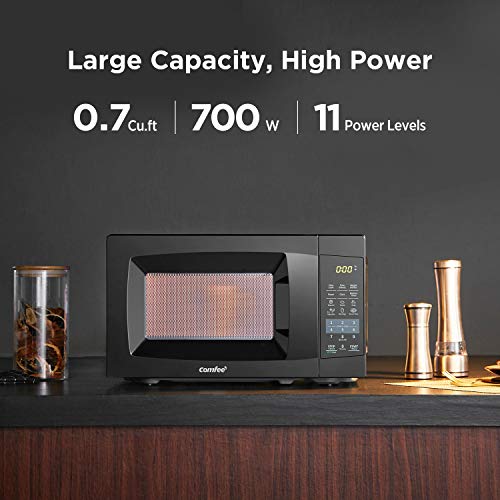 COMFEE' Compact Refrigerator Mini 3 Removal Glass Shelves, Energy Saving, Small Fridge for Bedroom Office Garage Dorm