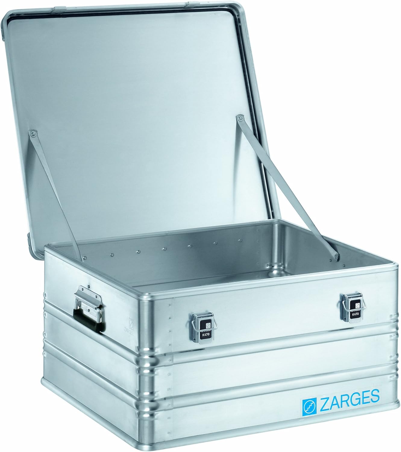 Zarges?K470 Aluminum Hard Protective Carrying Case, Portable Stackable Storage, Customizable Safe Lock Box, Dust and Water Resistant (44.1 x 28.3 x 18.9 Inches)