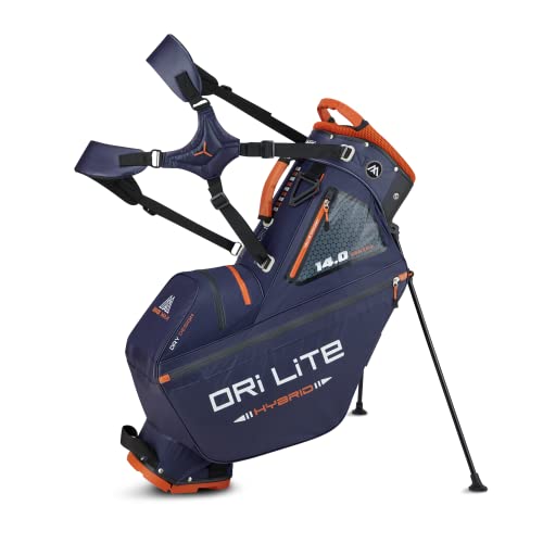 Big Max Dri Lite Hybrid Tour Stand Bag - Water-Repellent, Ultra-Lightweight & Push Cart-Compatible Golf Bag with 14-Way Divider Top with Ample Storage for Golf Accessories