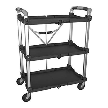 Olympia Tools 85 189 Pack N Roll Collapsible Service Cart XL 300lb Capacity Black, Size: 300lb Capacity Service Cart