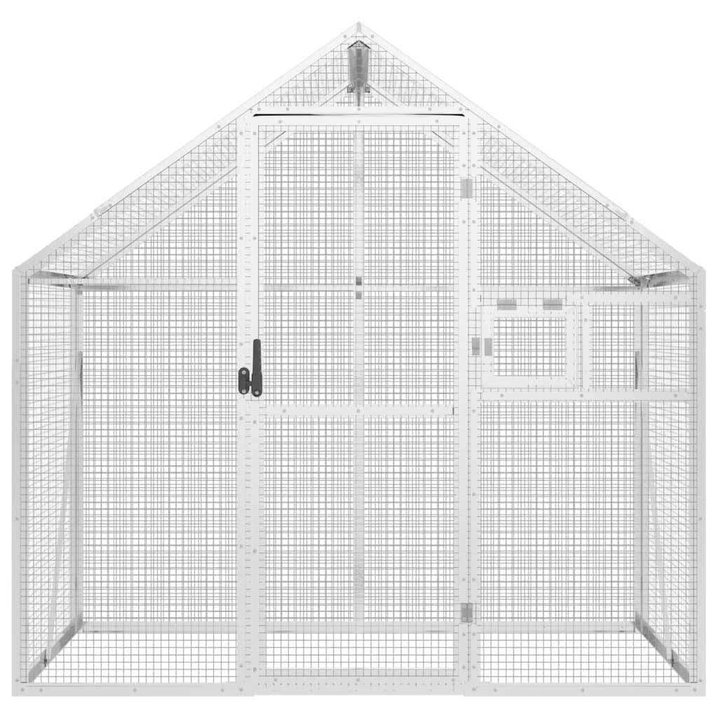 Aviary Silver 179x100x185 cm Aluminium vidaXL - Pet Supplies online store
