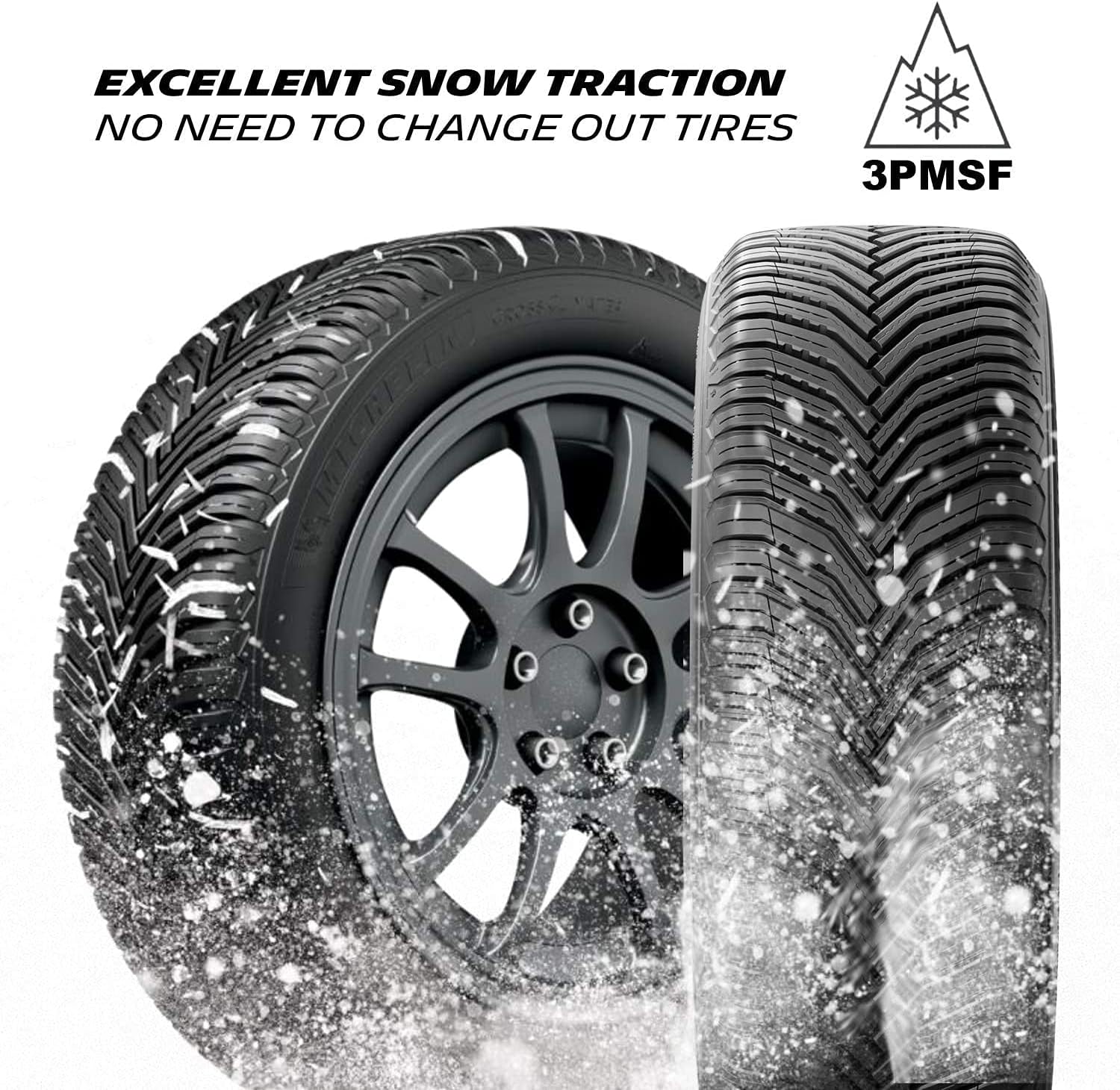MICHELIN CrossClimate2 All-Season Radial Car Tire for Grand Touring, 205/55R16 91H