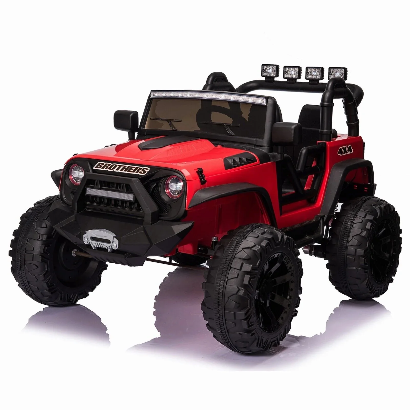 2-Seater 24V Ride-On Truck Toy with Remote Control and 400W Power for Kids - Curated Treasures Market