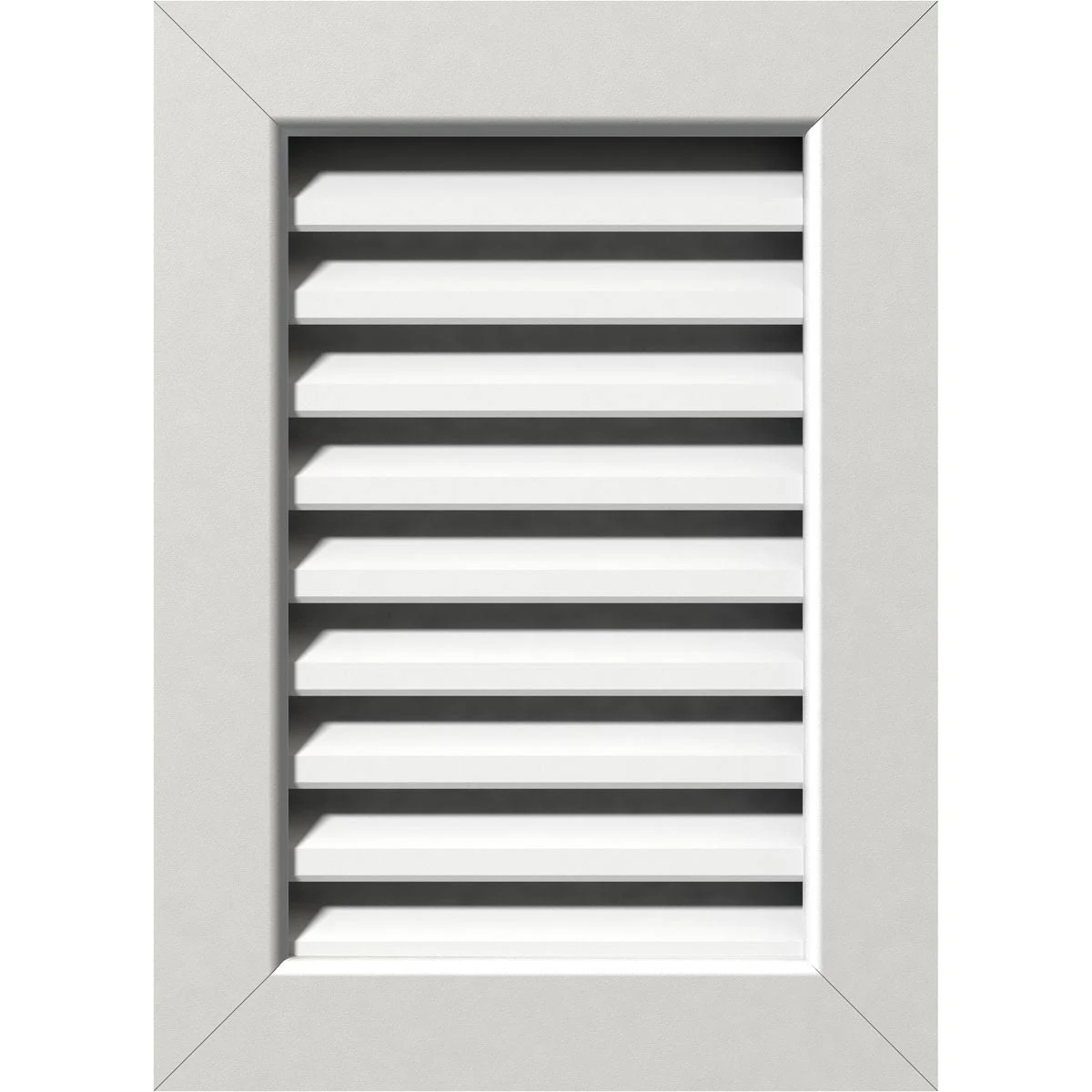 Ekena Millwork GVPVE34X2801FUN 34x22W x 28x22H Vertical Gable Vent (39x22W x 33x22H Frame Size): Functional, PVC Gable Vent w/ 1