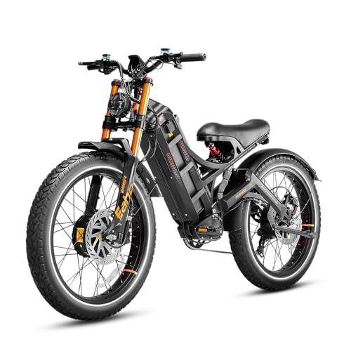 2025 Romeo Pro 3/Pro 2 Electric Bike for Adults 5000W/4000W Dual Motor E Bike 50/46MPH 60V/80Ah 52V/70AH Long Range Electric Bicycle,26 * 4.0 Fat Tire Full Suspension Electric Mountain Bike