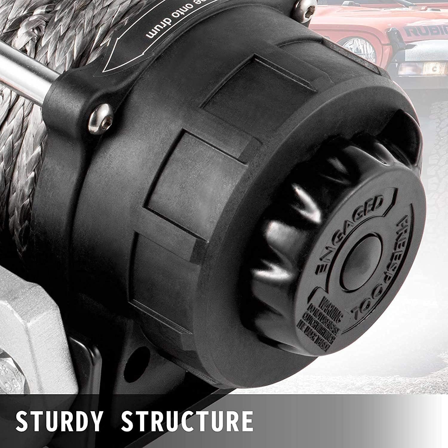 VEVOR Electric Winch 6000lb Load Capacity Truck Winch Synthetic Rope with Wireless Remote Control, Powerful Motor for ATV UTV Off Road Trailer