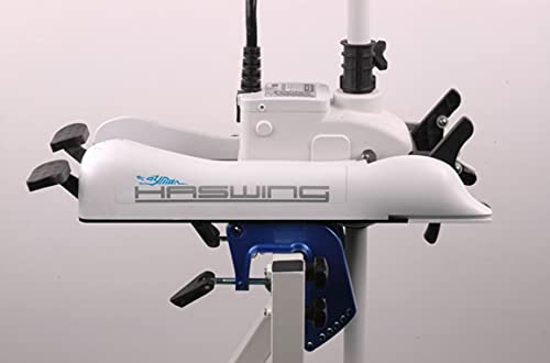 HASWING Electric Trolling Motor – Cayman 12V 55LB 48 Inch Shaft Bow Mount Boat Fishing Saltwater Freshwater with Remote Control 50700-120B