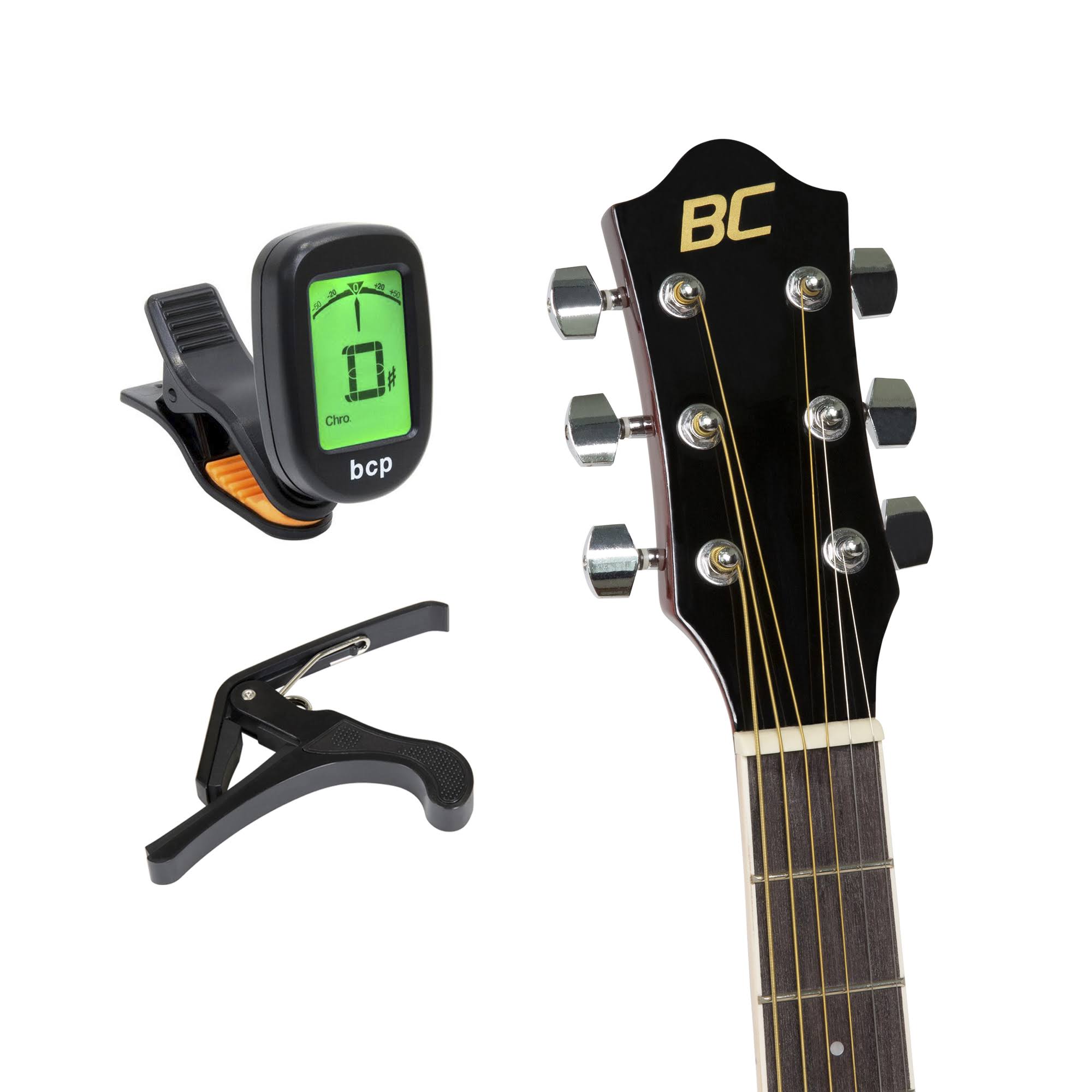 Best Choice Products 41in Full Size Acoustic Electric Cutaway Guitar Set with 10-Watt Amp, Capo, E-Tuner, Case - Sunburst
