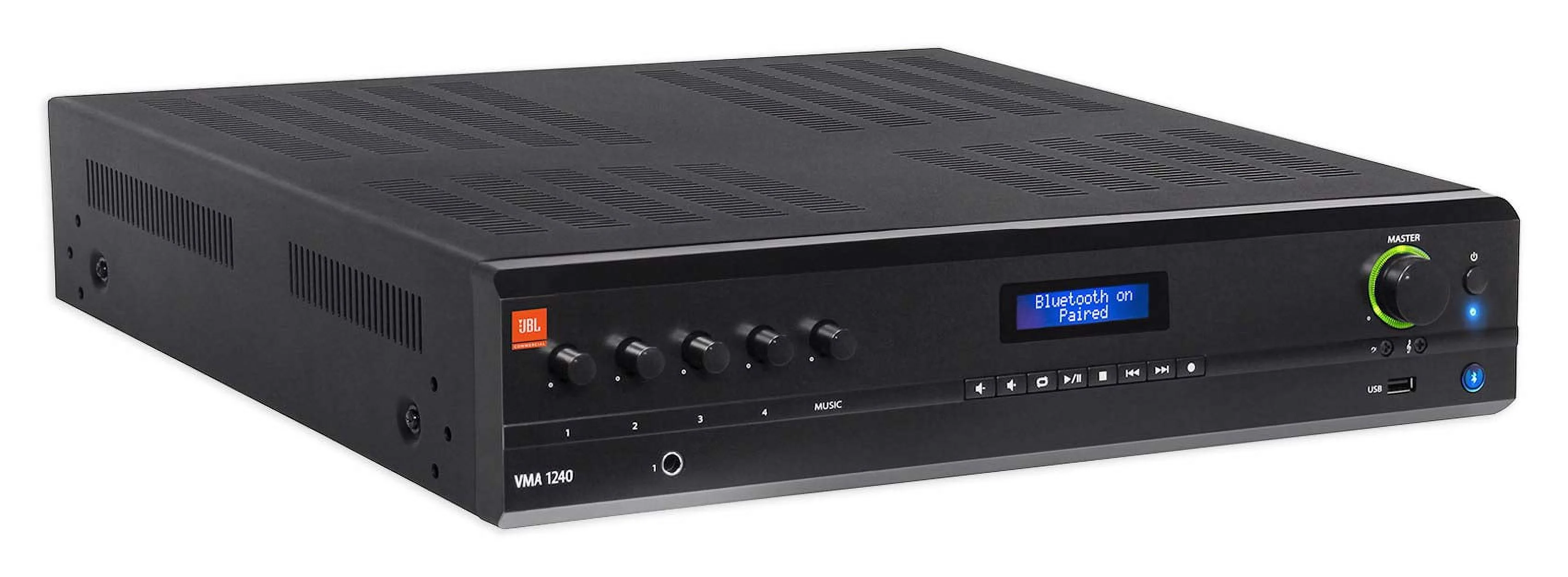 JBL VMA1240 Commercial/Restaurant 70v Bluetooth Mixer/Amplifier+10 Wall Speakers