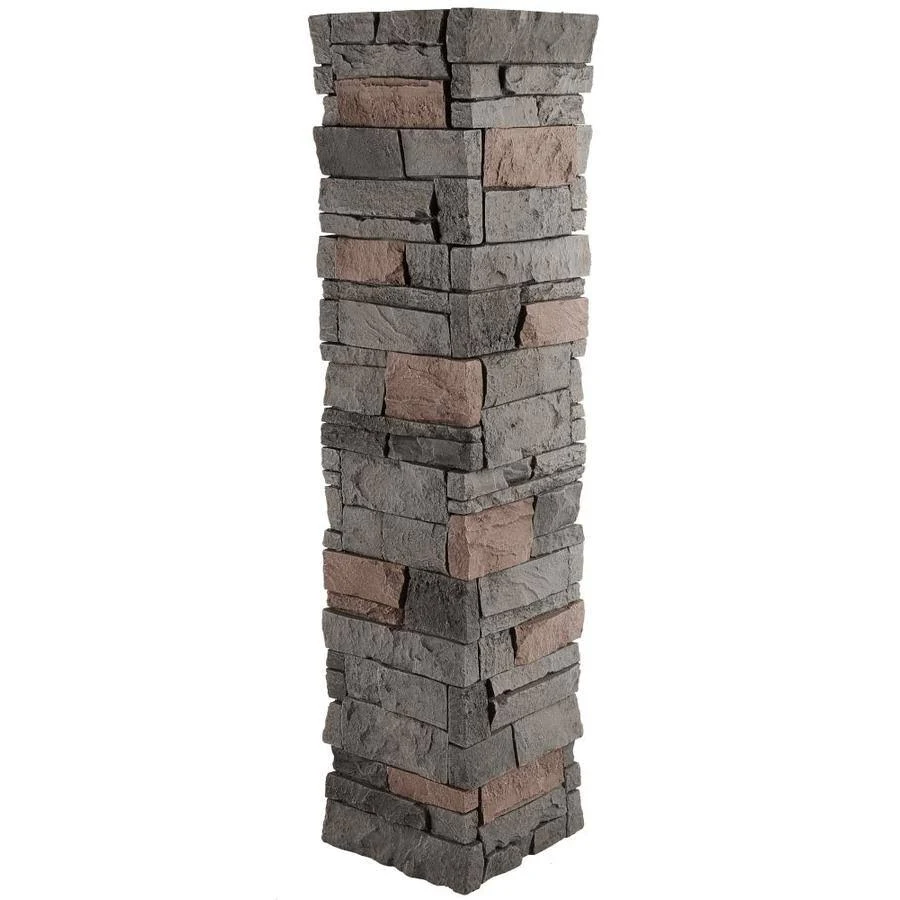 GenStone Stacked Stone 16-Sq ft Coffee Faux Stone Veneer Psscpp-4, Brown - Megean