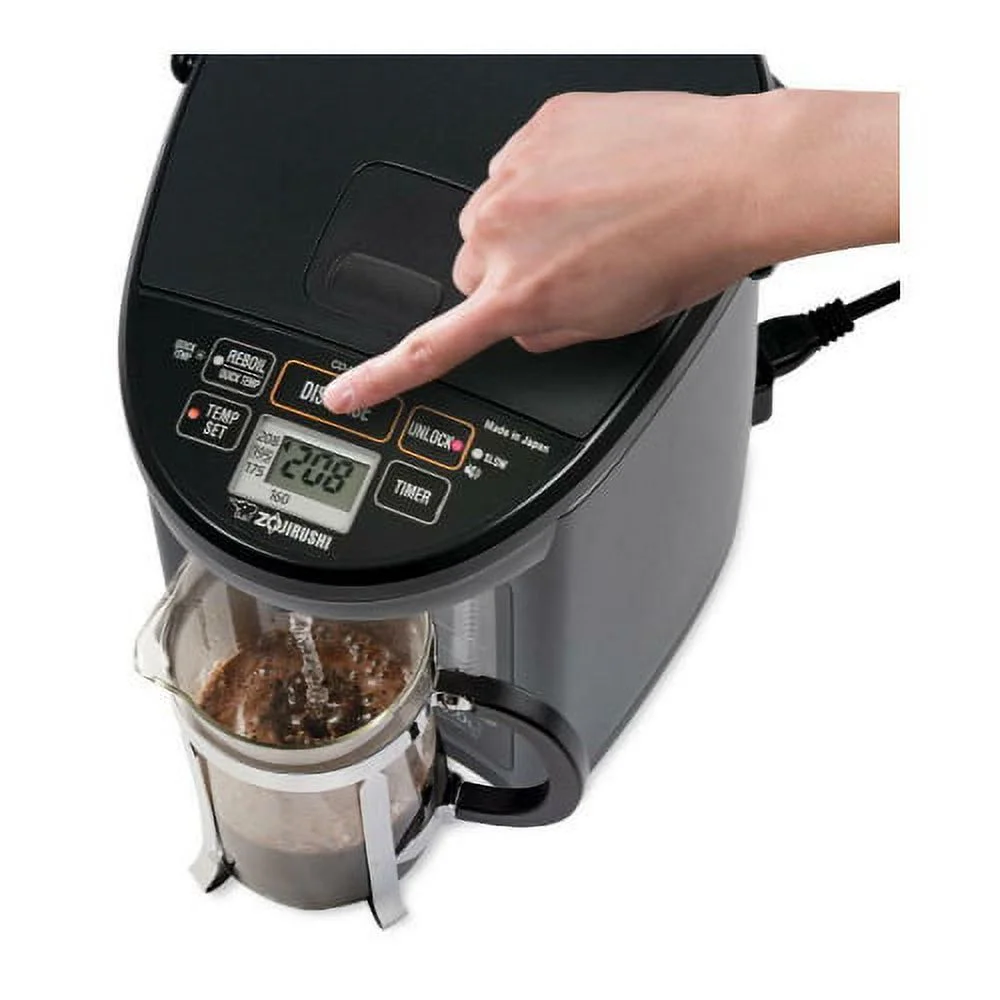 Zojirushi Micom Water Boiler (4-Liter, Metallic Black) with Cleaner and Tumbler