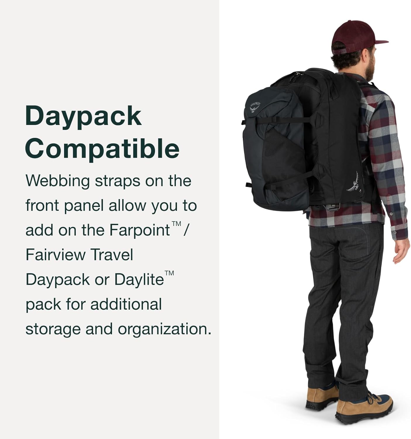 Osprey Farpoint Men's -Wheeled Travel -Pack 65L, Black, One Size