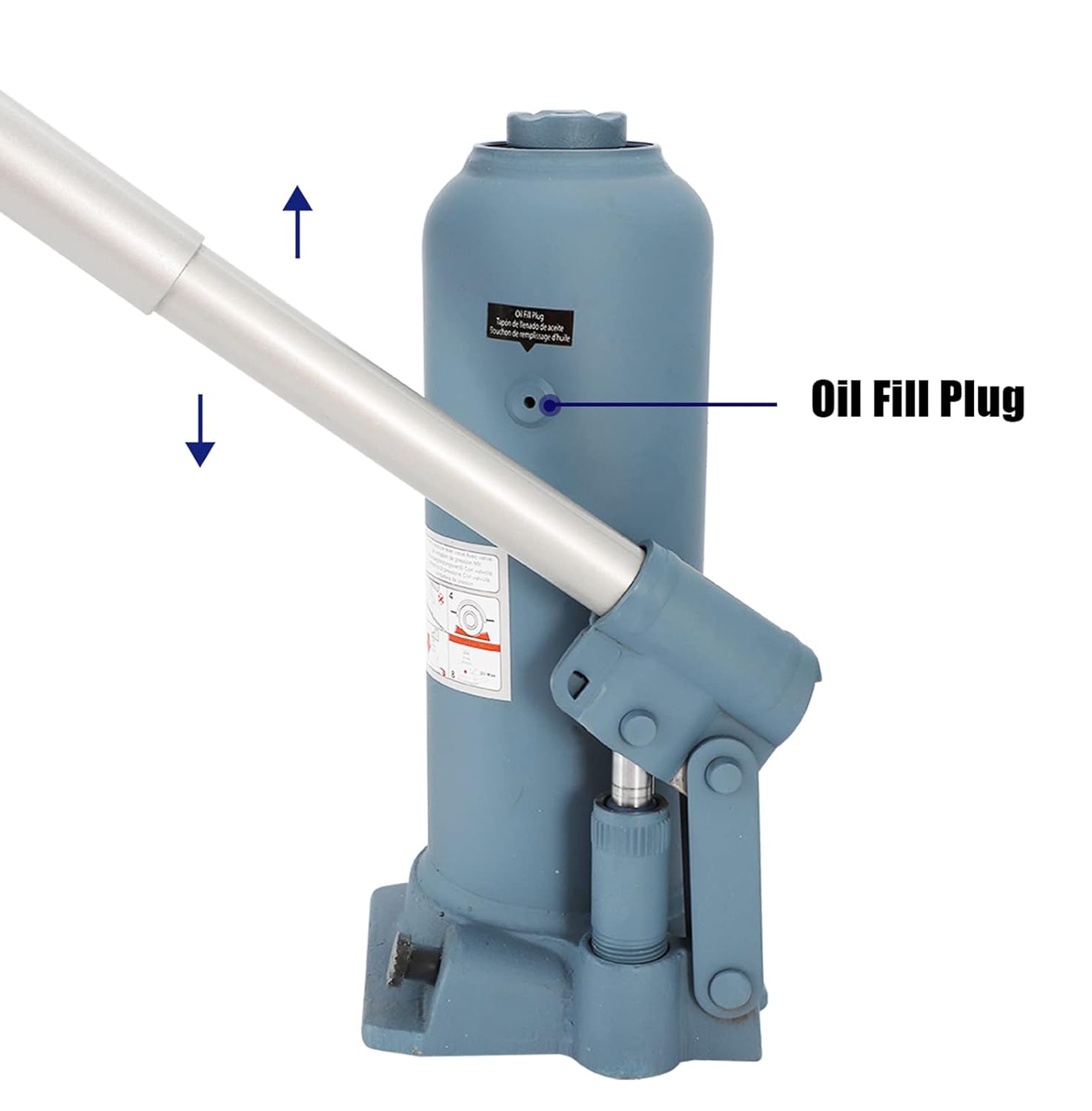 BAOSHISHAN 4 Ton Bottle Jack 10-5/8" to 24" Lifting Range High Lift Double Ram Bottle Jack Hydraulic Bottle Jack Truck Jack Jeep Jack