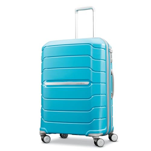 Samsonite Freeform 21-Inch Hardside Carry-On Luggage - Hardshell Carry-On Suitcase - TSA, Airline-Approved - Expandable Hard Shell, Smooth Rolling Spinner Wheels for Lightweight Travel - Navy