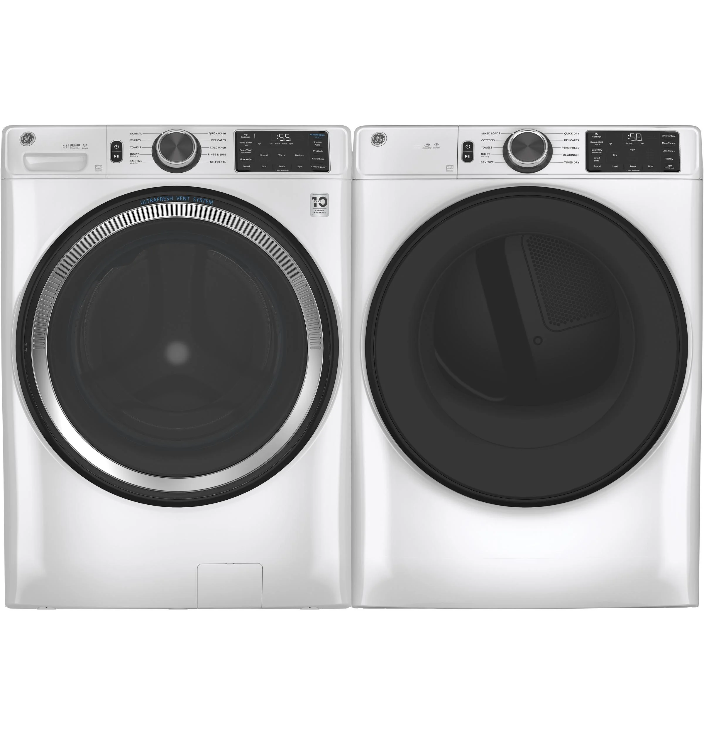 Ge Gfd55gs 28" Wide 7.8 Cu Ft. Energy Star Rated Gas Dryer - White