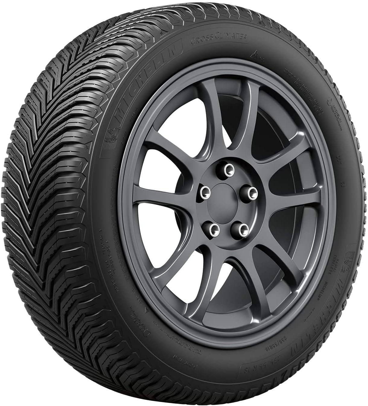 MICHELIN CrossClimate2 All-Season Radial Car Tire for Grand Touring, 205/55R16 91H