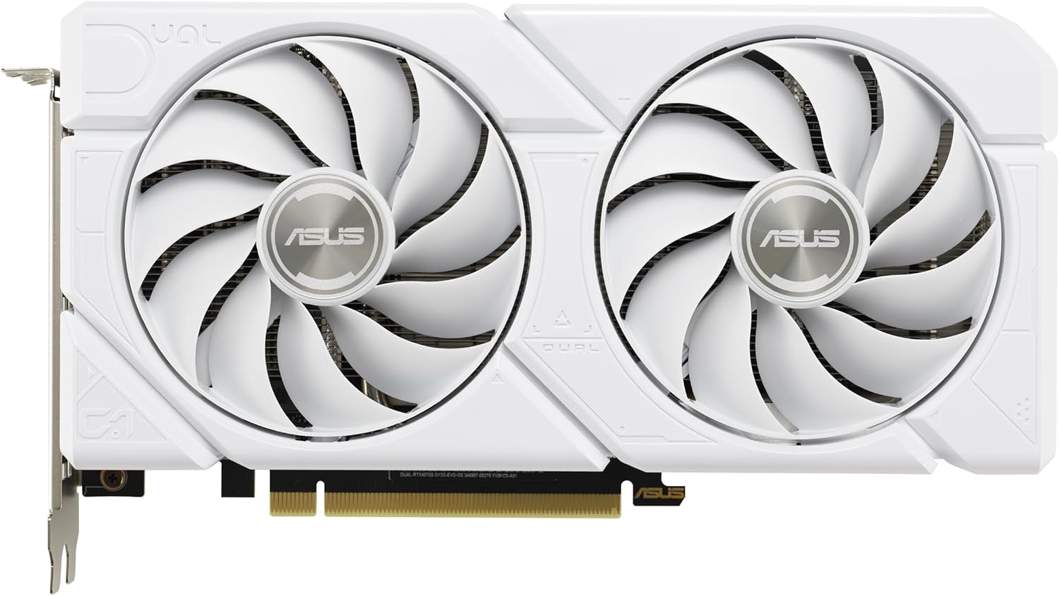 ASUS Dual GeForce RTX™ 4070 Super EVO White OC Edition (PCIe 4.0, 12GB GDDR6X, DLSS 3, HDMI 2.1a, DisplayPort 1.4a, 2.5-Slot Design, Axial-tech Fan Design, Dual BIOS)