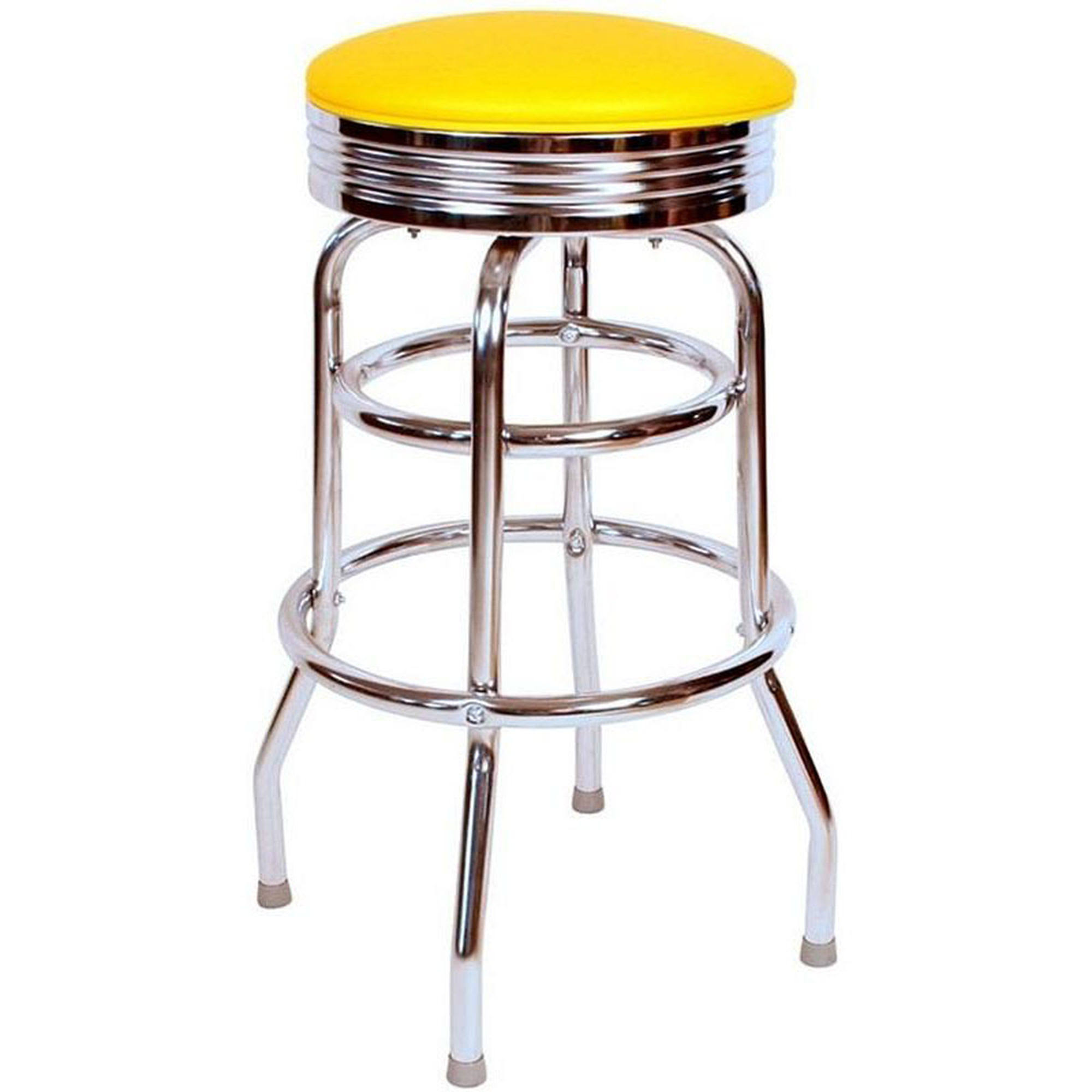 Richardson Seating Floridian 30 in. Retro Swivel Bar Stool Yellow