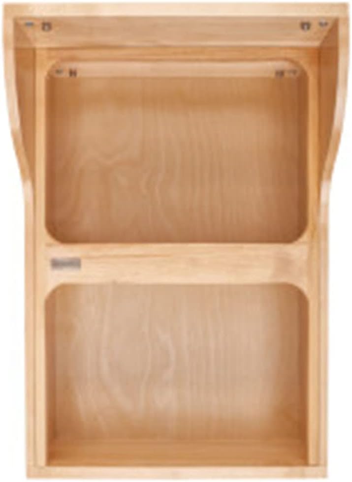 Rev-A-Shelf 4WCSC-1835DM-2 Double 35-Quart Maple Bottom Mount Kitchen Pullout Waste Container Trash Can with Blumotion Soft-Close Slides, Silver
