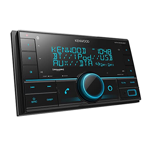 KENWOOD DPX505BT Double DIN in-Dash CD Car Stereo. AM/FM with Bluetooth, Amazon Alexa Voice Control, High-Contrast 3-line Display with Variable-Color Illumination, SiriusXM
