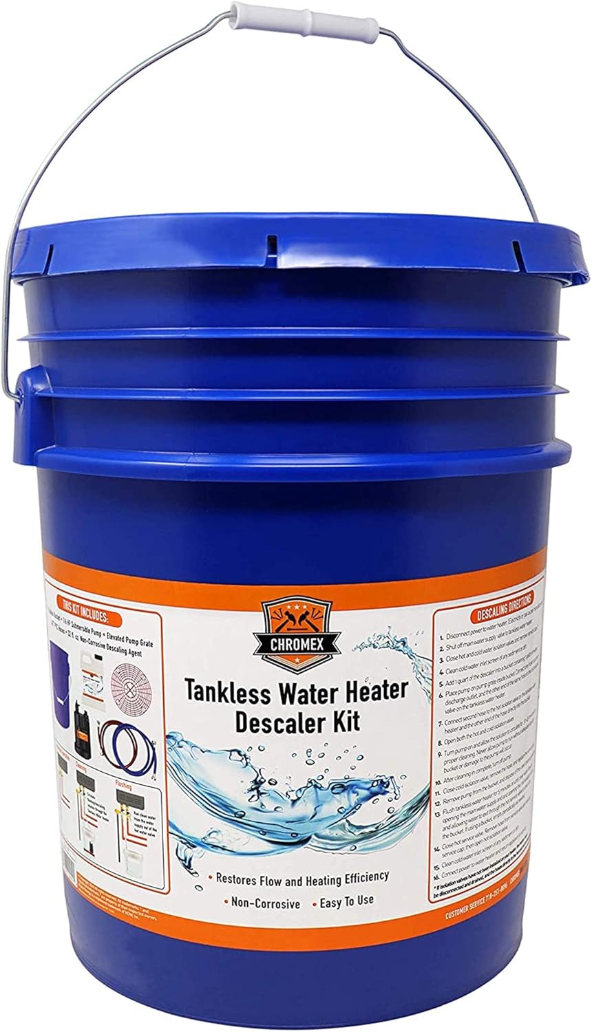 Chromex Tankless Heater Descaler Kit - Just Add Vinegar or Your Own Descaler