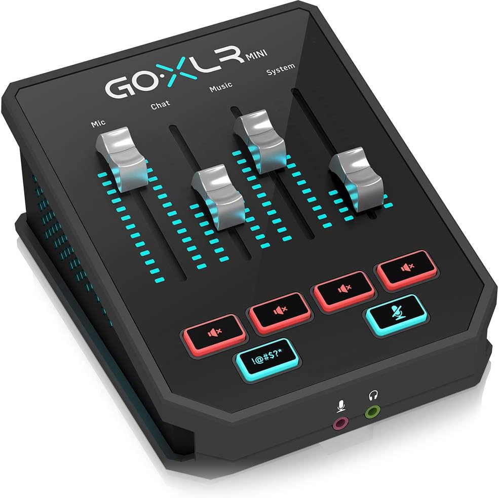 TC-Helicon GoXLR Mini Online Broadcast Mixer with USB/Audio Interface and Midas Preamp (GOXLRMINI)