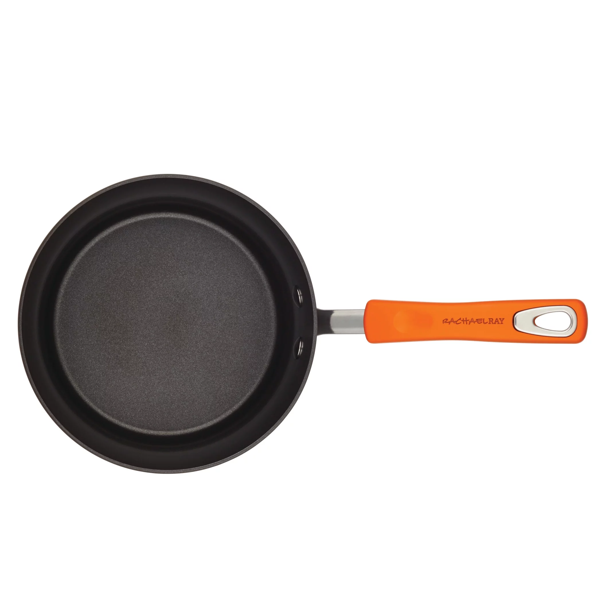 Rachael Ray Hard Anodized 14 Piece Nonstick Pots and Pans Set, Gray with Orange Handles