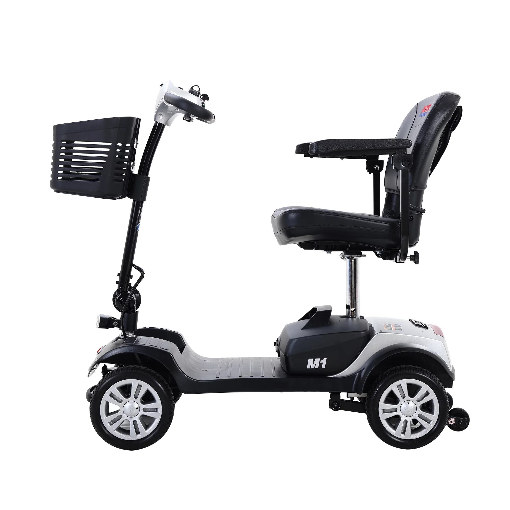 Travel Mobility Scooter, Heavy Duty Electric Scooters with 4 Anti-Tip Wheels, Compact Lightweight Mobility Scooters for Senior Adults Elderly, Foldable Mobility Scooter, Holds 300lbs, Purple