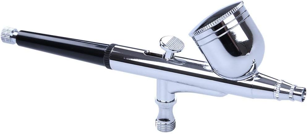 TIMBERTECH Precision Airbrush Professional Dual Action Airbrush ABPST01 with 1/8&rsquo;&rsquo;-1/4&rsquo;&rsquo; Adapter, 6ft Airbrush Hose, 0.2/0.3/0.5mm Nozzles and Needles for Painting, Cake Decorating, Tattoo, Models Art