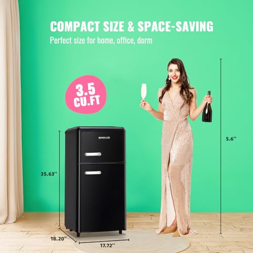 DEMULLER Fridge with 2 Door Refrigerator with Freezer
