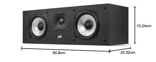 Polk Monitor XT10 Home Subwoofer, 10" Deep Bass Woofer, 100W Class D Amplification, Dolby Atmos, Auro 3D & DTS:X Compatible, Black