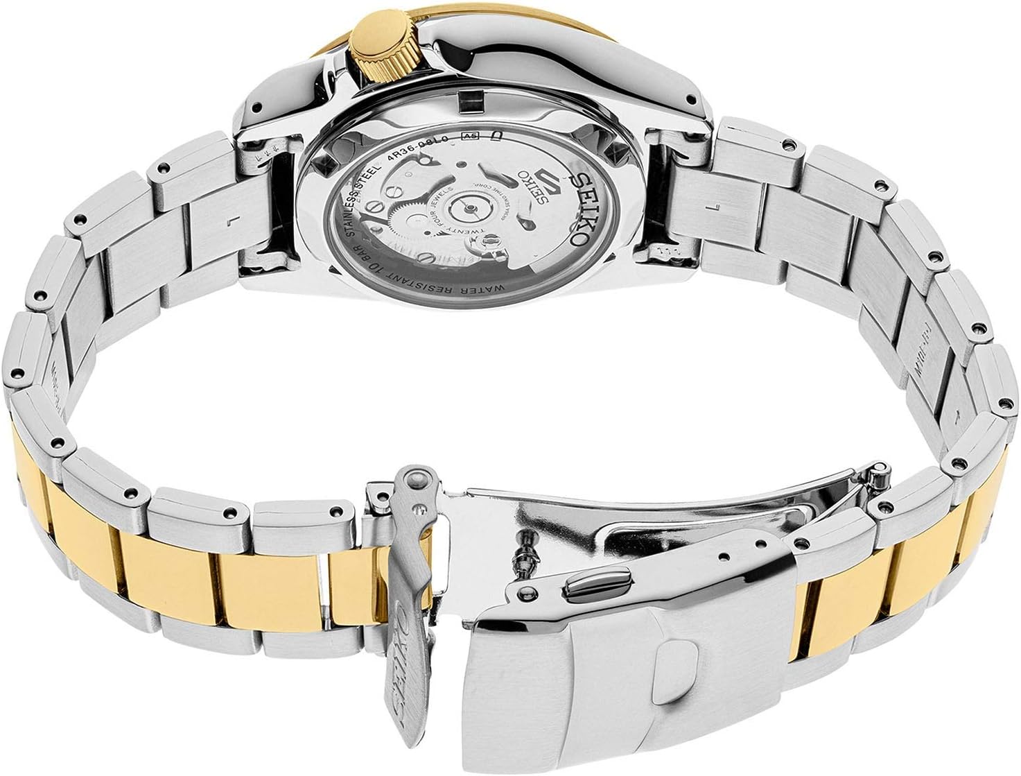 SEIKO SRPE60 5 Sports Men's Watch Silver-tone, Gold-tone 44.6mm Stainless Steel