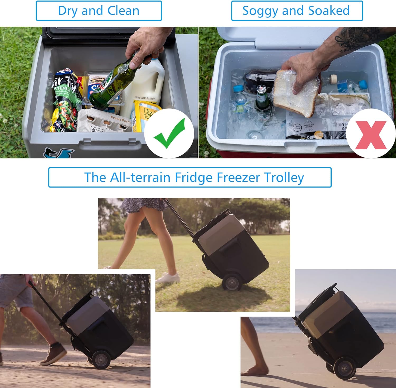 LiONCooler 12 Volt Refrigerator, 52 Quarts -4℉-68℉ Portable Refrigerator, 12/24V DC and 100-240V AC Portable Freezer with Removable & Rechargeable Battery, Portable Car Fridge PX50 Rv Refrigerator for Car, RV, Camping and Home Use