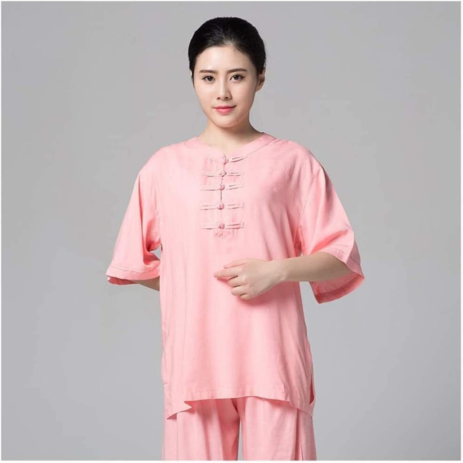 Four Season Tai Chi Uniform Set, Martial Arts Suit Tai Chi Clothing Female Summer Cotton and Linen Practice Clothing Tai Chi Performance Clothing Competition, Zen Meditation Yoga Suit